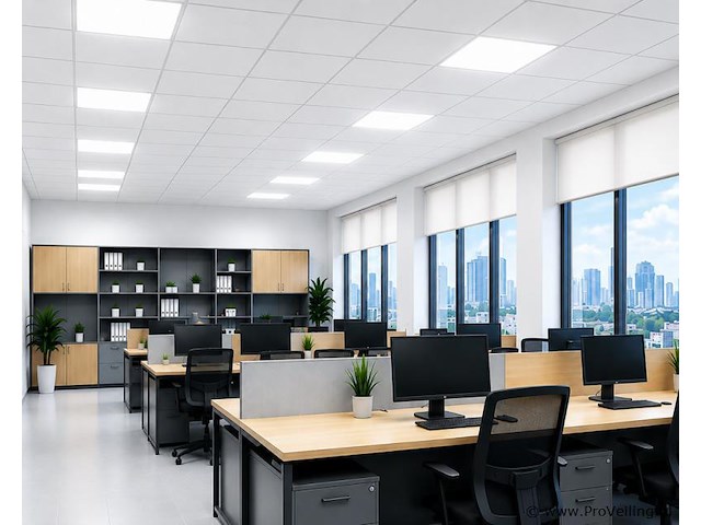 8 x led paneel 45w – 6400k koud wit - 595x595mm – ip20 – galaksi - afbeelding 1 van  5