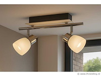 8 x led plafondlamp – 2 spots – 2 x 4w – 4000k neutraal wit – zilver – hl7192l - afbeelding 1 van  4
