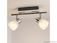 8 x led plafondlamp – 2 spots – 2 x 4w – 4000k neutraal wit – zilver – hl7192l - afbeelding 2 van  4