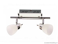 8 x led plafondlamp – 2 spots – 2 x 4w – 4000k neutraal wit – zilver – hl7192l - afbeelding 3 van  4
