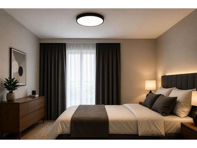 8 x led plafondlamp 32w – 3cct verstelbaar - zwart – ip20 – hazel-32 3cct - afbeelding 1 van  5