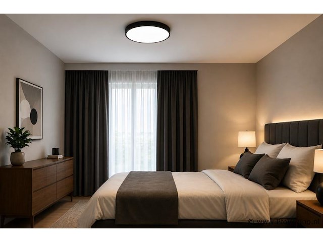 8 x led plafondlamp 32w – 3cct verstelbaar - zwart – ip20 – hazel-32 3cct - afbeelding 1 van  5