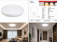 8 x led plafondlamp 40w – 3cct verstelbaar - wit – ip20 – hazel-40 3cct - afbeelding 5 van  5