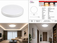 8 x led plafondlamp 40w – 3cct verstelbaar - wit – ip20 – hazel-40 3cct - afbeelding 5 van  5