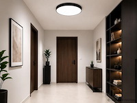 8 x led plafondlamp 40w – 3cct verstelbaar - zwart – ip20 – hazel-40 3cct - afbeelding 1 van  5