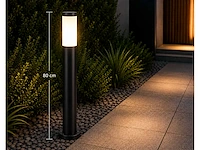 8 x led tuinlamp – e27 – ip44 – zwart – 80cm – buitenverlichting – kavak-5 - afbeelding 5 van  15