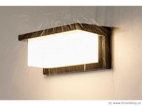 8 x led wandlamp – 12w – 3500k neutraal wit – ip54 – zwart – saw-02 - afbeelding 2 van  4