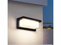 8 x led wandlamp – 12w – 3500k neutraal wit – ip54 – zwart – saw-02 - afbeelding 9 van  12