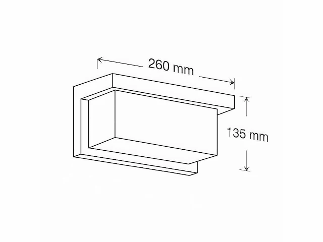8 x led wandlamp – 12w – 3500k neutraal wit – ip54 – zwart – saw-02 - afbeelding 4 van  12