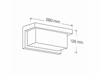 8 x led wandlamp – 12w – 3500k neutraal wit – ip54 – zwart – saw-02 - afbeelding 4 van  12