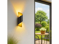 8 x led wandlamp – 6w – 3500k neutraal wit – ip54 – zwart/goud – sw-34 - afbeelding 4 van  15