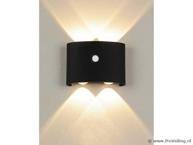 8 x led wandlamp met sensor – 4w – 3500k warm wit – ip54 – sw-2310-2 - afbeelding 3 van  3