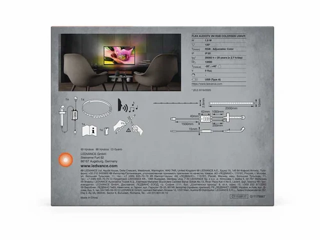 8 x ledvance flex audio usb color sensor ledstrips - afbeelding 5 van  12