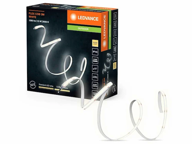 8 x ledvance outdoor flex cob ledstrip, 500 cm, warm wit - afbeelding 4 van  13