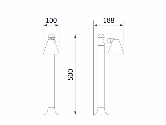 8 x lust 50 buiten lamp gu10 zwart - afbeelding 4 van  8