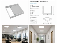 8 x opbouw frame voor led paneel – 600x600mm – ip20 – frame-6060 - afbeelding 1 van  5