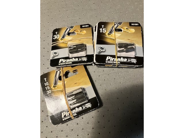 8 x piranha bitsetjes torx specificatie zie foto - afbeelding 1 van  5