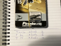 8 x piranha bitsetjes torx specificatie zie foto - afbeelding 3 van  5