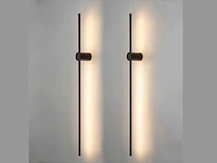 8 x solo baston led wandlamp zwart