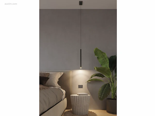 8 x solo tube slim design hanglamp zwart - afbeelding 4 van  8