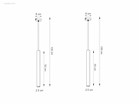 8 x solo tube slim design hanglamp zwart - afbeelding 6 van  8