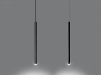 8 x solo tube slim design hanglamp zwart - afbeelding 2 van  9