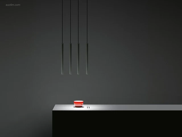 8 x solo tube slim design hanglamp zwart - afbeelding 8 van  9
