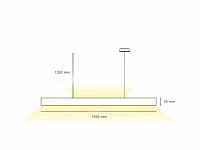 8 x sub minimal up/down pendel armatuur wit - afbeelding 4 van  8