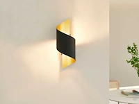 8 x swirl design wandlampen goud zwart - afbeelding 3 van  6