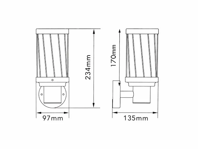 8 x wakiki 50 buiten lamp zwart - afbeelding 3 van  10