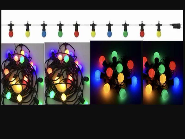 80 x st45 filament shockproof led lampen – 5 kleuren – e27 - afbeelding 7 van  8