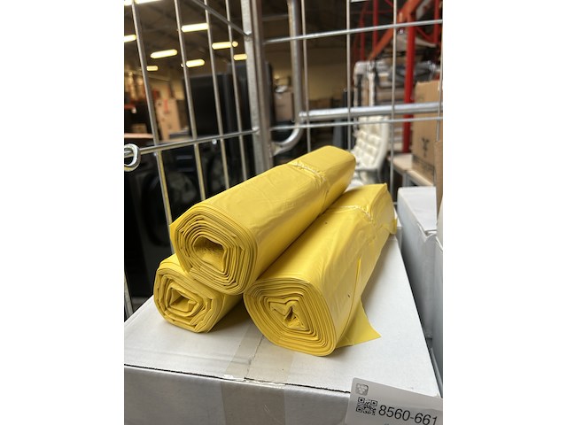 800x vuilniszakken, geel - afbeelding 1 van  5