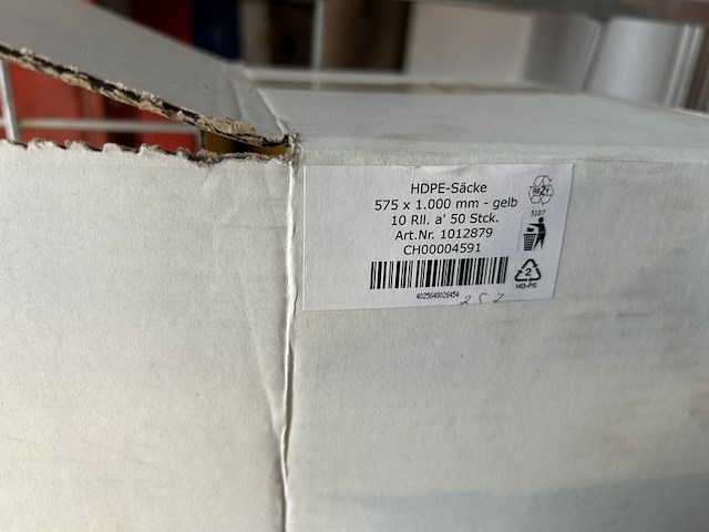 800x vuilniszakken, geel - afbeelding 5 van  5