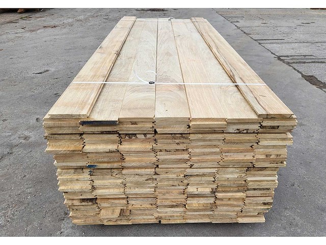 80m2 afrikaans eiken vloerdelen 18 x 140 mm, lengte 240cm ( 240x ) - afbeelding 1 van  6