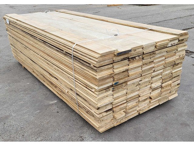 80m2 afrikaans eiken vloerdelen 18 x 140 mm, lengte 240cm ( 240x ) - afbeelding 4 van  6