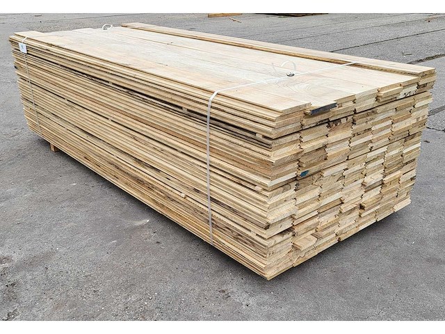 80m2 afrikaans eiken vloerdelen 18 x 140 mm, lengte 240cm ( 240x ) - afbeelding 6 van  6