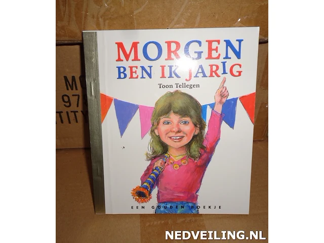 80x gouden boekje morgen ben ik jarig - afbeelding 2 van  3