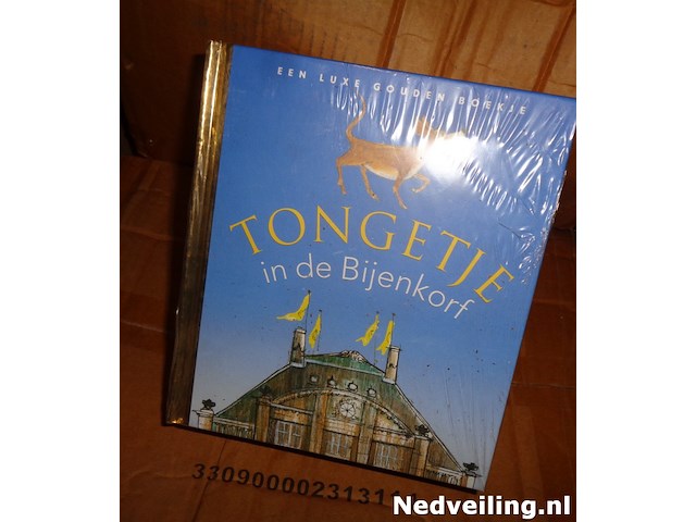 80x gouden boekje tongetje in de bijenkorf - afbeelding 1 van  3