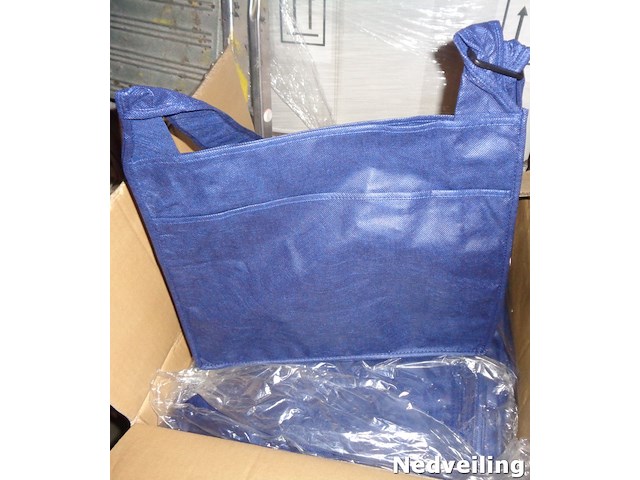 80x postman bag blauw met hengsel - afbeelding 2 van  3