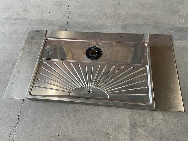 80x50cm rvs lekblad - afbeelding 1 van  2