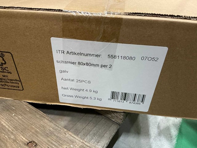 80x80mm scharnier (200x) - afbeelding 3 van  3