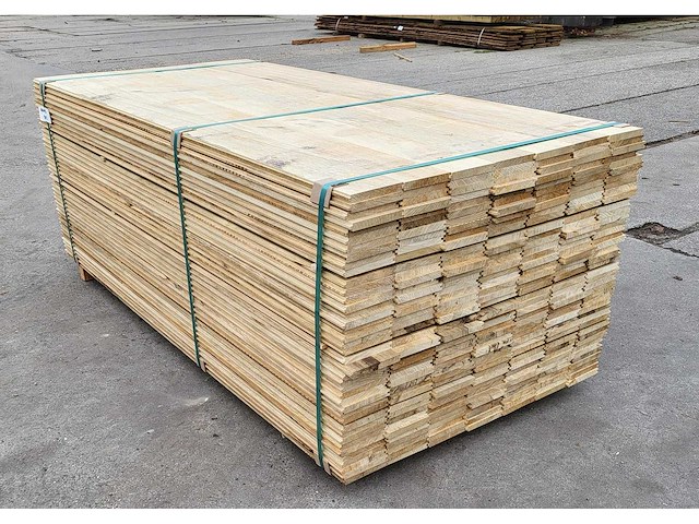 82m2 afrikaans eiken vloerdelen 18 x 140 mm, lengte 210cm ( 280x ) - afbeelding 3 van  4