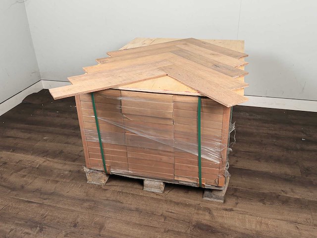 84 m2 parket eiken visgraat mutliplank - 700 x 140 x 15 mm - afbeelding 4 van  4