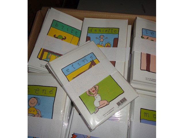 864x naamwenskaarten mooie mix jongens en meisjes - afbeelding 2 van  3