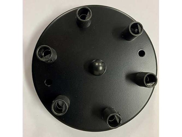 (875x) plafondkap zwart - 6 aansluitingen - 12 cm - afbeelding 1 van  1