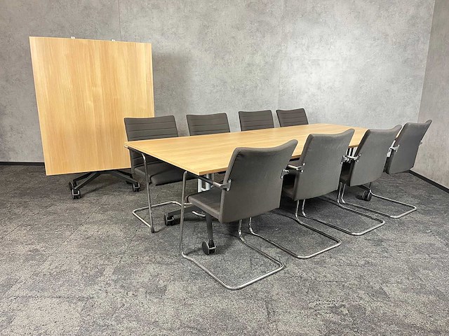 8p nestelbare conferentieset 260x110 - afbeelding 1 van  20