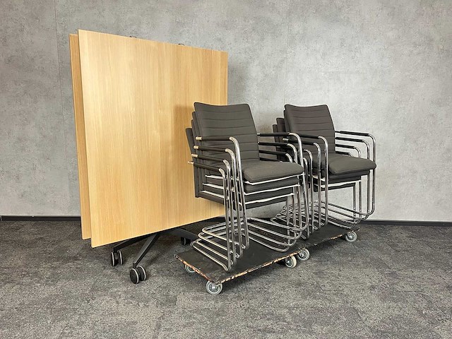 8p nestelbare conferentieset 260x110 - afbeelding 12 van  20