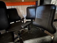 8x 8 stuks (niet) verrijdbare bureaustoelen, o.a. labkoo, zwart - afbeelding 2 van  2