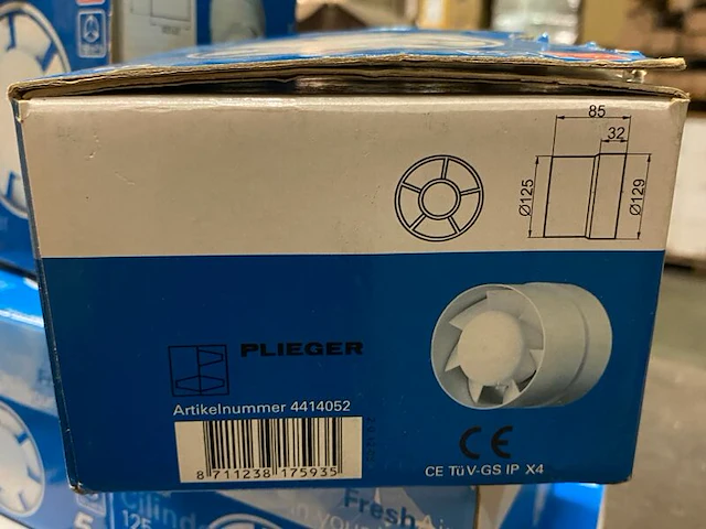 8x badkamerventilator ø125mm, plieger - afbeelding 3 van  4