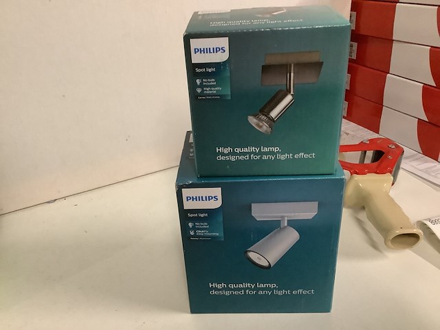 8x binnen- en buiten lampen philips, diverse, kunststof/metaal - afbeelding 5 van  5